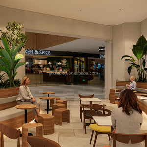 Thực phẩm Showcase thiết kế cửa hàng cà phê truy cập cho cửa hàng tiện lợi tủ trưng bày bằng gỗ - Product Image 4