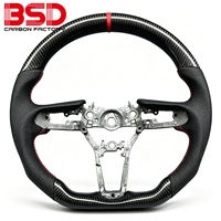 Volant en cuir noir et fibre de carbone adapté aux Mazda 3 Axela 6 CX30 CX50 MX30 CX3 CX4 CX5 GT Sport