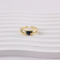 Bagues ouvertes incurvées pour femmes, plaquées or 18 carats, zircon de haute qualité, personnalisables, ajustables, petite quantité