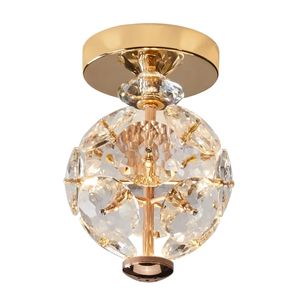 Gran oferta, luces de techo LED de cristal de lujo modernas, iluminación de celo, puerta de pasillo, porche, Base decorativa de acero inoxidable - Product Image 6