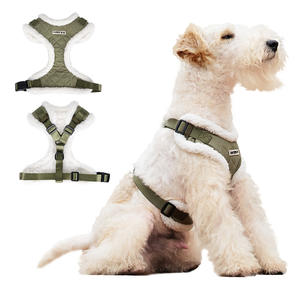 Set <span class=keywords><strong>Harness</strong></span> hewan peliharaan beludru mewah, <span class=keywords><strong>Harness</strong></span> anjing bentuk Y, dapat ditarik, karet tebal mewah, empuk personalisasi XL, anjing XS untuk berjalan - Product Image 6