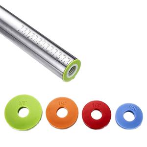Adjustable Stainless Steel <b>Rolling</b> Pin With Thickness Rings for Baking Dough Pastry Pizza Pie Crust for Sale Pastry <b>Mat</b> - Product Image 6