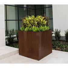Jardinières surélevées d'extérieur en acier Corten, grande jardinière en forme de tasse à thé - Product Image 4