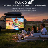 Teléfono Inteligente Resistente TANK X 5G con Proyector 1080P de 220 Lúmenes, Batería de 17600 mAh, Cámara de 64MP, MTK Dimensity, Resistente al Agua y con Sensor de Huellas Dactilares
