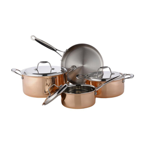 Cuivre Chef Pan Et Alambic Distillation Faisant cuire la Casserole de Pot Ensemble De Batterie De Cuisine - Product Image 1