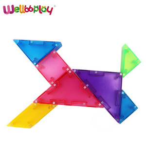 Wellbbplay บล็อกแม่เหล็กแทนแกรมแบบสาม<span class=keywords><strong>มิติ</strong></span>สำหรับเด็กอุปกรณ์ช่วยสอนแม่เหล็กเพื่อการเรียนรู้เชิง<span class=keywords><strong>เรขาคณิต</strong></span> - Product Image 5