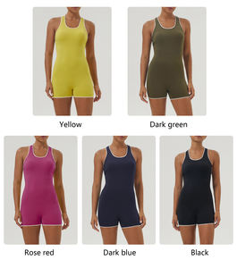 <span class=keywords><strong>Mono</strong></span> de Yoga DTL-2364 para Mujer, Diseño <span class=keywords><strong>Cruzado</strong></span> en la Espalda, Sin Mangas, Pantalones Cortos, Ropa Deportiva para Fitness - Product Image 4