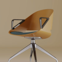 Chaises de conférence ergonomiques OMNI pour petits espaces, ensemble table de bureau, chaise de bureau confortable avec rotation à 360 degrés et fonction rafraîchissante