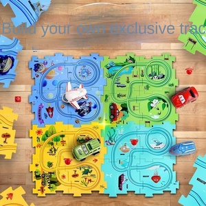 Coche Eléctrico de Pista para Niños con Dinosaurio, Juguetes Educativos de Plástico para Bebés, Ensamblado por Niños - Product Image 2