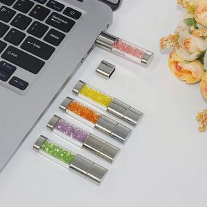 Memoria USB con Forma de Diamante de Cristal de 4GB-128GB USB2.0 con Logotipo Grabado Personalizado, Colorida, para Regalo - Product Image 4