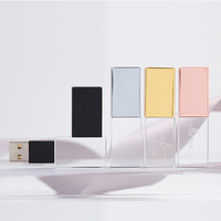 OEM Cle de vidrio blanco de Cristal USB Pen drives USB 2,0 de 3,0 GB 16GB 32GB 64GB 128GB boda Cristal USB flash drive