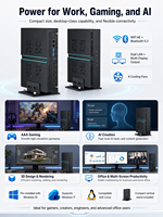 Station de travail IA RTX4070 12 Go Mini PC Intel I5-12400F I7-14700F I9-14900F DDR5 NVMe pour montage vidéo, rendu 3D, apprentissage profond