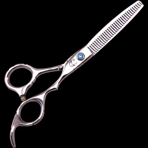 Professional Hairdressing Scissors 30 Teeth Right Handed Flat Shear Silver Color For Styling And Cutting - Product Image 3