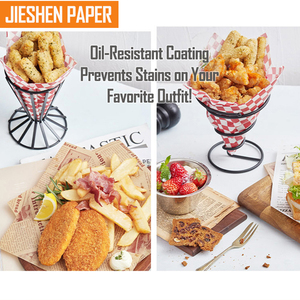 Livraison rapide en gros impression papier couché Pe 12x12 "papier d'emballage anti-graisse Deli Fast Food Burger à carreaux - Product Image 3
