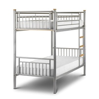 Lit superposé en fer à deux étages en métal et acier, design moderne, pour dortoir scolaire, étudiant, vente en gros