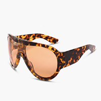LBA S1601 Lunettes de soleil tendance de haute qualité, monture surdimensionnée en acétate, logo personnalisé, verres polarisés, pour hommes et femmes