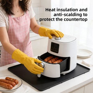 Cross-border Best-selling Nordic Style square Coffee <b>Mat</b> Silicone <b>bar</b> Table Pad Non-slip Heat-resistant Draining Features Pad - Product Image 4