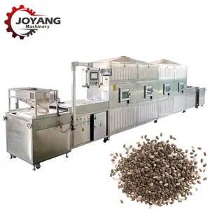 Otomatik sürekli Chia tohumları mikrodalga kurutma ekipmanları baharat kurutma makinesi sterilizasyon makinesi