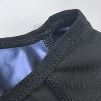 Sweat-shirt de sport pour homme en tissu textil enduit PU bleu, gilet de sauna amincissant pour homme