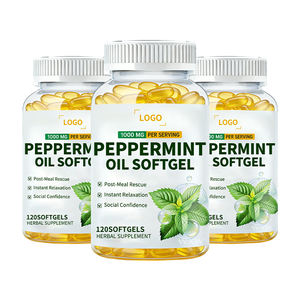 Huile essentielle de menthe poivrée en gélules pour adultes, compléments alimentaires à base de plantes, soutien digestif, 120 gélules - Product Image 3