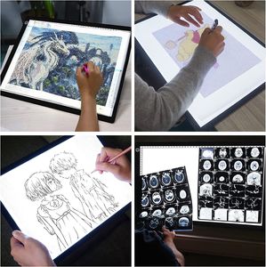 Table lumineuse LED <span class=keywords><strong>pour</strong></span> artiste, format A4, A3, A2, <span class=keywords><strong>pour</strong></span> pochoirs, tatouages, dessins, croquis, dessins animés, publicité - Product Image 6