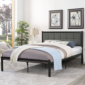 Marco de cama de metal personalizado con base de plataforma cómoda Muebles de dormitorio modernos que incluyen tamaños de cabecero King y Double - Product Image 4