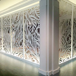 4x8漆石外部穿孔金属板室内覆层装饰材料网格墙室内装饰 - Product Image 1