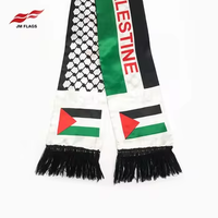 Écharpes de qualité supérieure avec drapeau palestinien, personnalisables pour événements, écharpe décorative en satin polyester