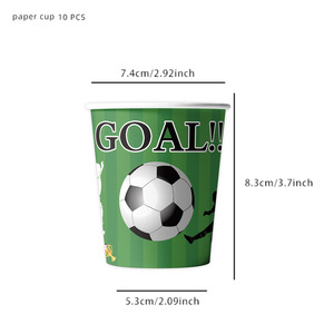 Assiettes et serviettes de football Articles de fête Vaisselle jetable pour garçons Thème sportif <span class=keywords><strong>Anniversaire</strong></span> - Product Image 4