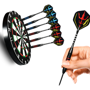 عرض ساخن: مجموعة سهام فولاذية من 6 قطع طراز TUOPU TD-D6009 مع أسطوانة حديدية وشعار مخصص وميزات أمان وريش نحاسي بالجملة - Product Image 1