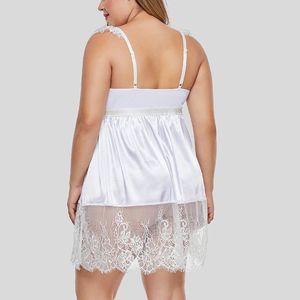 Bestseller in <span class=keywords><strong>Europa</strong></span> und den Vereinigten Staaten: Sexy Transparenter Spitzen-Neckholder-Schlafrock für Mollige Damen - Product Image 3