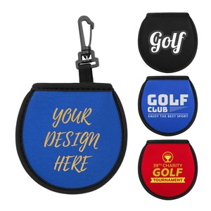 Golf Ball Cover Neoprene Fabric 3.78 Inch Portable With Hook For Golf Accessories - Product Image 2