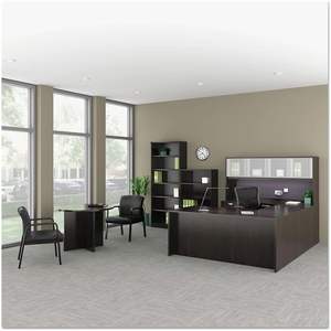 Alera Valencia Series Mueble de Madera Color Espresso con Puertas y 4 Compartimentos 70.63w X 15d X 35.38h - Product Image 5