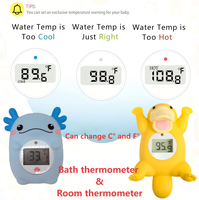 Thermomètre d'eau à flotteur numérique intelligent en forme de grenouille thermomètres de bain pour bébé pour enfants piscine et baignoire