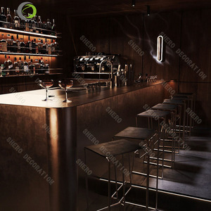 ชั้นโชว์ไวน์โลหะสำหรับไนท์คลับตู้โชว์เหล้าเฟอร์นิเจอร์ไนท์คลับดีไซน์แบบปรับแต่งทนทาน - Product Image 4