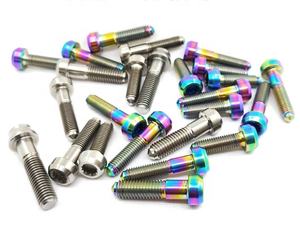 Nouveau titane pour <span class=keywords><strong>BBS</strong></span> RS <span class=keywords><strong>RX</strong></span> boulons de jante fendus M7X24.5mm tête CNC forgée - Product Image 3