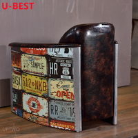 Fauteuil industriel rétro antique U-Best Loft, fauteuil vintage en aluminium Aviator Tomcat, meubles d'exposition, Blunts Cigar