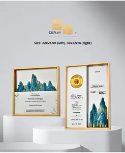 Plaque de remerciement pour les sponsors du tournoi, personnalisée, gravée au laser or, cadre <span class=keywords><strong>en</strong></span> métal écologique, cadeau de récompense, sommet coloré, gloire - Product Image 4