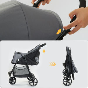Poussette pour <span class=keywords><strong>chien</strong></span> légère de luxe pliable pour petits chiens et chats pour les aventures <span class=keywords><strong>en</strong></span> plein air et le <span class=keywords><strong>transport</strong></span> - Product Image 4