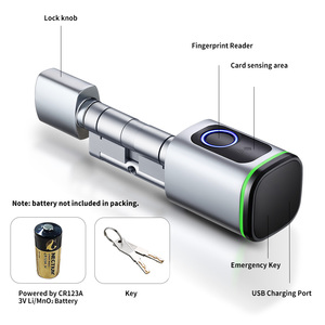 Cerradura Inteligente de Alta Seguridad con Huella Dactilar, Cerradura Digital Ajustable para Puerta de Madera y Acero, Cilindro Tuya EN LA Nube - Product Image 3
