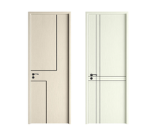 Porte intérieure moderne coupe-feu à battant manuel en PVC, insonorisée, surface finie, pour appartement, école, villa, hôtel, garantie 5 ans
