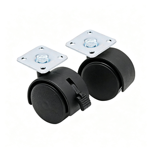 Sofa Caster Wheels Set of 4, Heavy Duty Swivel Furniture Casters with Locking Brake, 360 Quiet PU Wheels for Bed, Cabinet, <b>Table</b> - Product Image 1