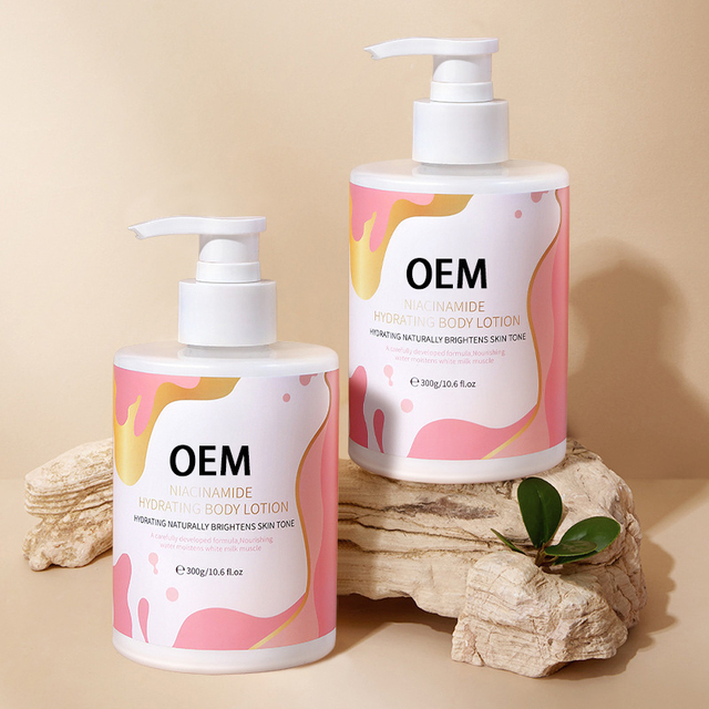 OEM/ODM Body Lotion 300g Moisturizing and Hydrating Strong Niacinamide Vitamin C Lotion for for Skin Care Lightening Brightening