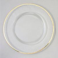 Assiette de présentation en plastique transparent écologique pour mariage, 13 pouces, style américain
