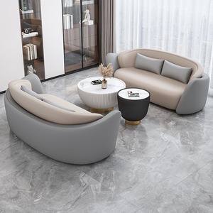 Conjunto de Sofá Curvo Moderno de Tela, Tapizado, para Sala de Estar, Sillones, Asientos para Recepción - Product Image 3