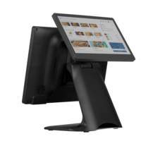 A9 15,6-Zoll All-in-One POS-System Touchscreen-Kassensystem Win10 J6412 CPU 2 Jahre Garantie Versteckte Kabel Aluminiumständer Optional