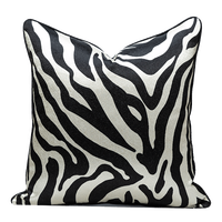 Vente chaude noir zèbre taies d'oreiller luxe décoratif housses de coussin haute qualité Animal taie d'oreiller pour canapé oreiller canapé lit