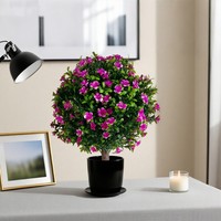 Boule de buis artificielle en plastique SPR, arbre topiaire, piquet de sol, faux arbuste d'extérieur, résistant aux UV, arbustes persistents, recyclable