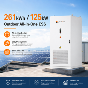 Système de stockage d'énergie à batterie lithium-ion LITHTECH Europe, best-seller, 125 kW, 261 kWh, refroidissement basse température -40°C à 60°C - Product Image 4