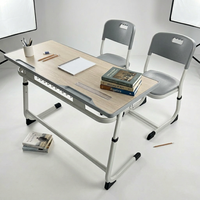 Bureau et chaise ergonomiques modernes pour l'école et le collège, articles de papeterie pour l'école